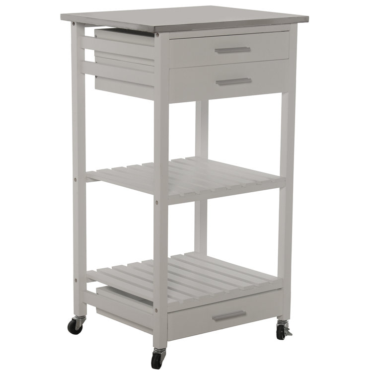 Latitude Run Louan 50cm Wide Rolling Kitchen Trolley Wayfair.co.uk